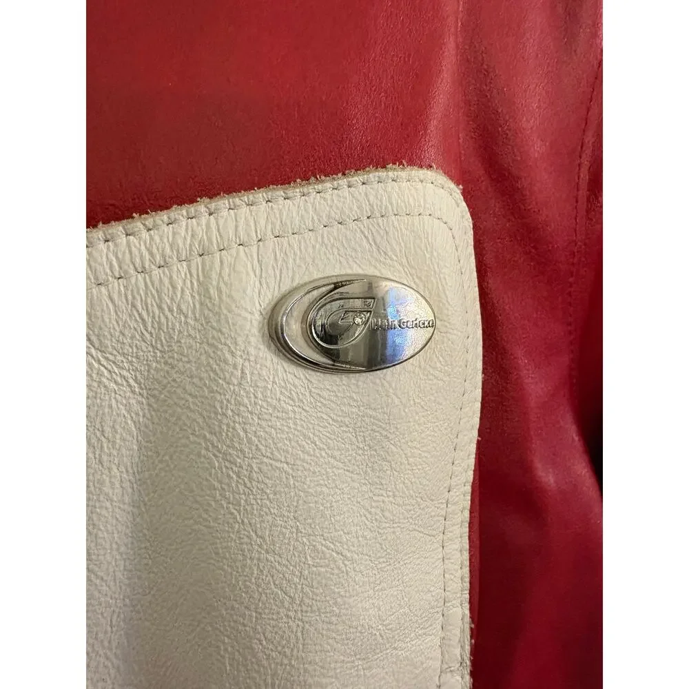 Heinz Gericke Delmar Red and White Motorcycle Jacket. - Picture 4 of 14